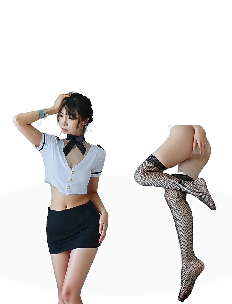 Sexy Sailor Stewardess Cosplay Lingerie for LadiesSexy Sailor Stewardess Cosplay Lingerie