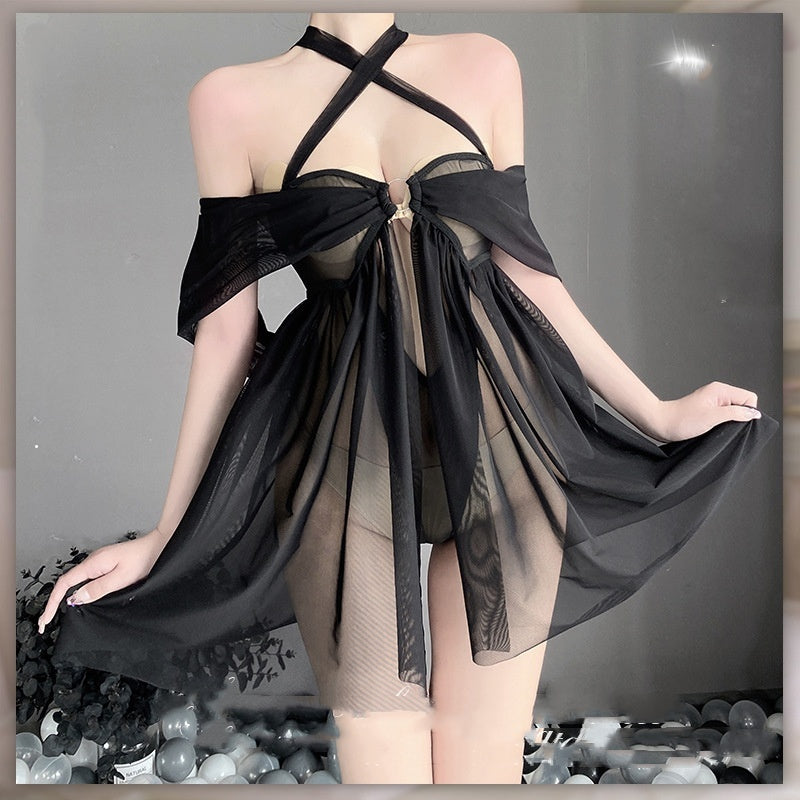Pure Desire Transparent Slip Nightdress - Tempting Homewear LingeriePure Desire Transparent Slip Nightdress - Tempting Homewear Lingerie