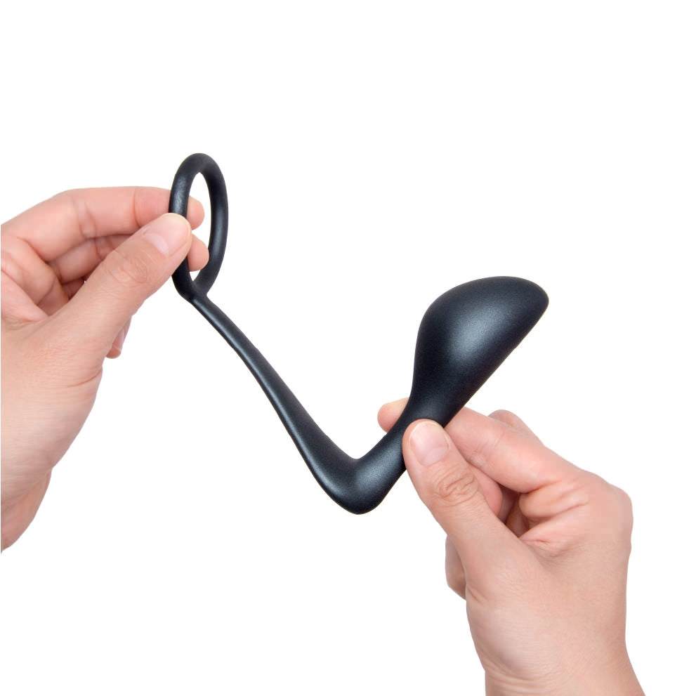 b-Vibe RINGER COCK RING & PLUG Silicone Cock Ring and Prostate Plug
