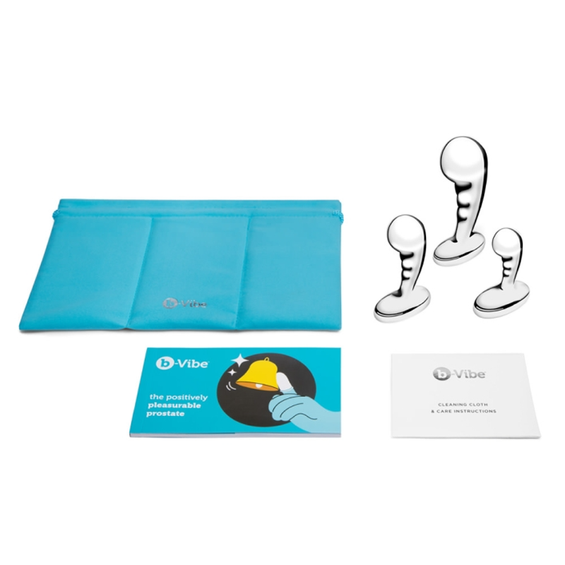 b-Vibe STAINLESS STEEL P-SPOT TRAINING SET-Vibe STAINLESS STEEL