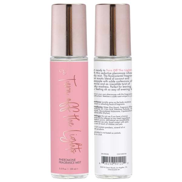 CG TURN OFF THE LIGHTS Fragrance Body Mist with Pheromones - Floral - LIGHTS Fragrance Body Mist
