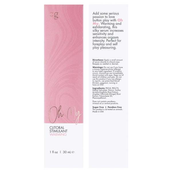 CG OH MY Warming Clitoral Stimulant - Fragrance Free 1oz | 30mLWarming Clitoral Stimulant - Fragrance Free 1oz