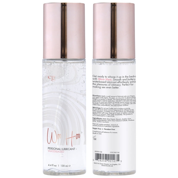 CG WOO HOO Water based Personal Lubricant - Fragrance Free 4.4oz | 130CG WOO HOO Water based Personal Lubricant - Fragrance Free 4