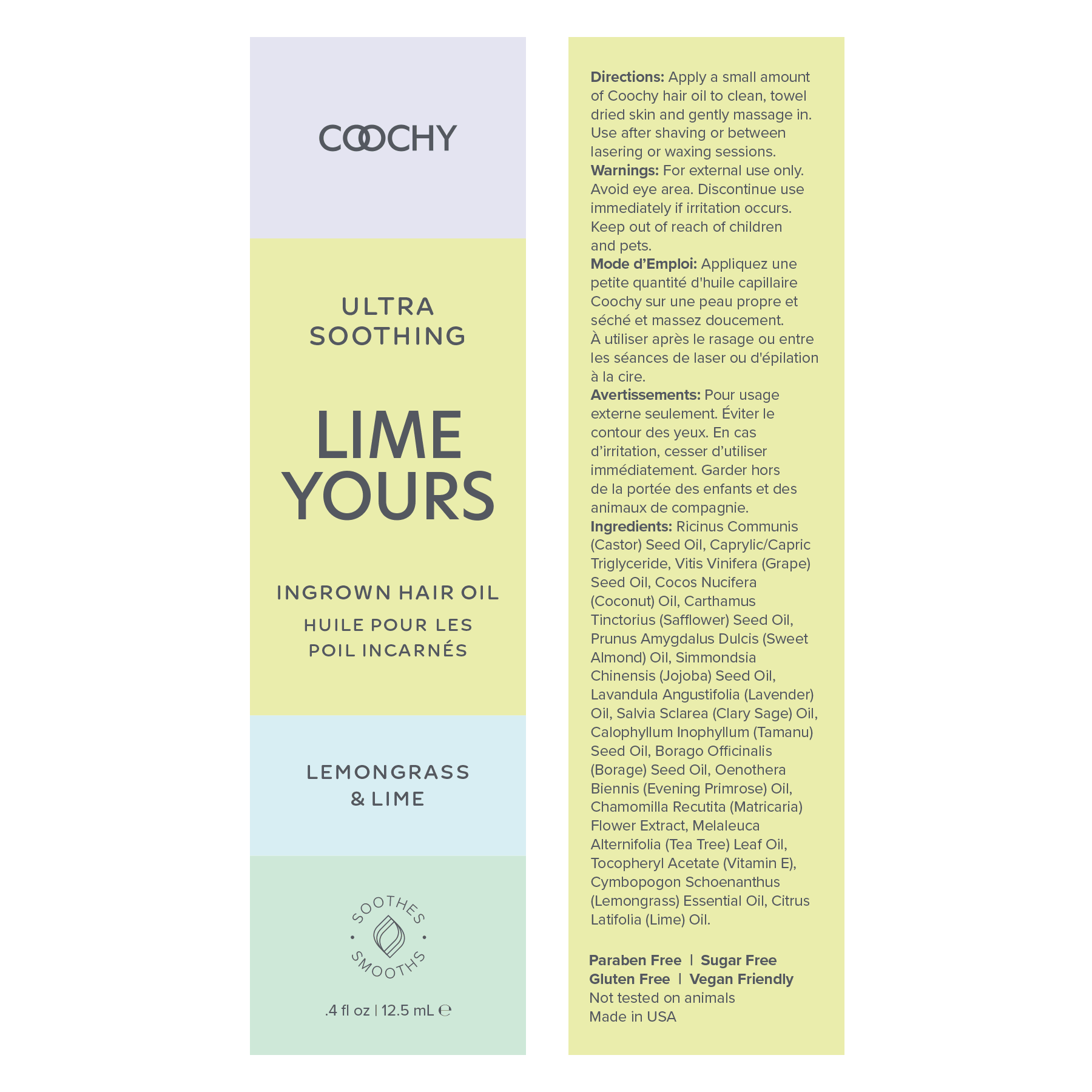Coochy Ultra Soothing Ingrown Hair Oil Lemongrass & LimeCoochy Ultra Soothing Ingrown Hair Oil Lemongrass & Lime