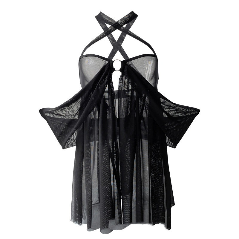 Pure Desire Transparent Slip Nightdress - Tempting Homewear LingeriePure Desire Transparent Slip Nightdress - Tempting Homewear Lingerie