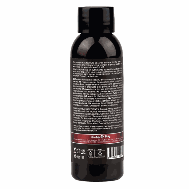 Earthly Body Hemp Seed Massage & Body Oil 2/8 ozEarthly Body Hemp Seed Massage & Body Oil 2/8 oz