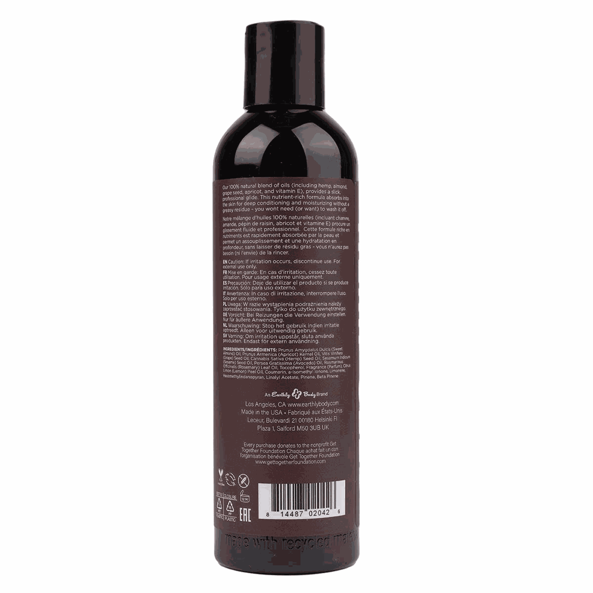 Earthly Body Hemp Seed Massage & Body Oil 2/8 ozEarthly Body Hemp Seed Massage & Body Oil 2/8 oz