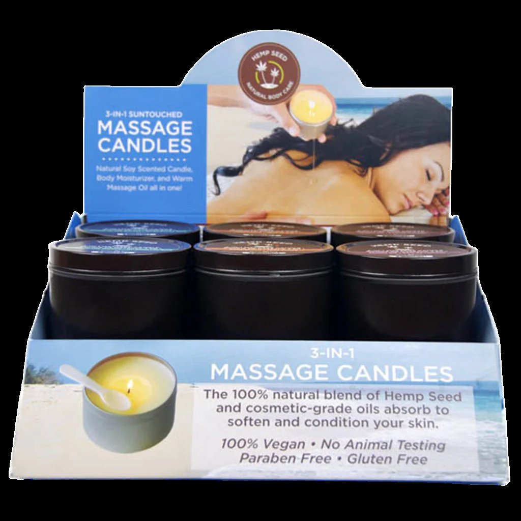 Earthly Body 3-In-1 Massage Candle Pre-Pack DisplayEarthly Body 3-