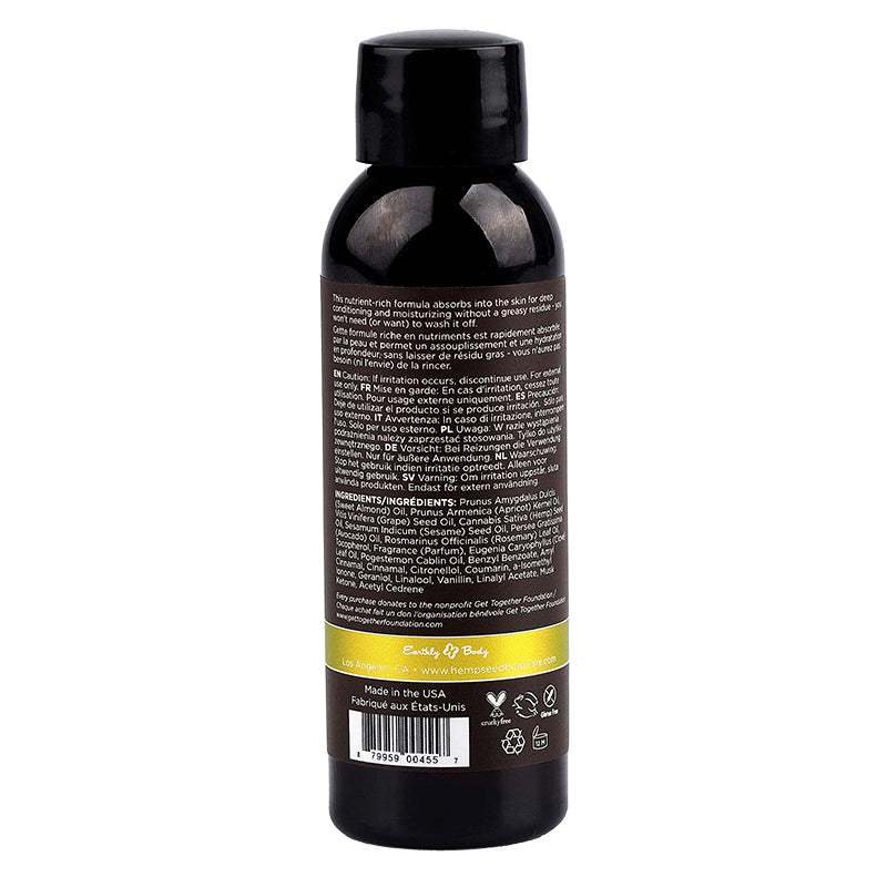 Earthly Body Hemp Seed Massage & Body Oil 2/8 ozEarthly Body Hemp Seed Massage & Body Oil 2/8 oz