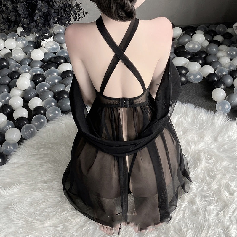 Pure Desire Transparent Slip Nightdress - Tempting Homewear LingeriePure Desire Transparent Slip Nightdress - Tempting Homewear Lingerie
