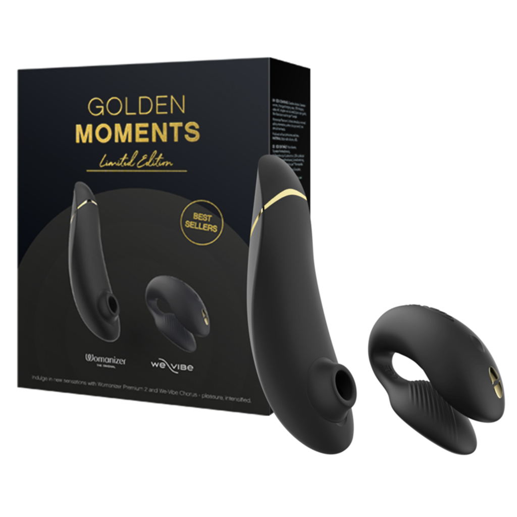 We-Vibe Womanizer Golden Moments Collection 2 Couples Vibrator-Vibe Womanizer Golden Moments Collection 2 Couples Vibrator