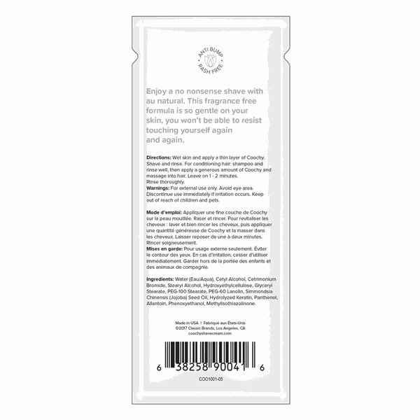 Coochy Shave Cream - Au NaturalCoochy Shave Cream - Au Natural
