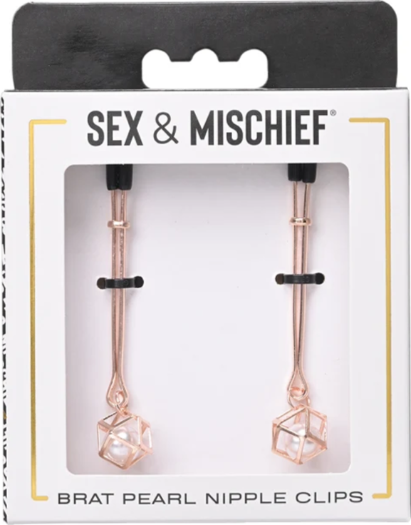 Sex & Mischief Brat Pearl Nipple ClipsSex & Mischief Brat Pearl Nipple Clips