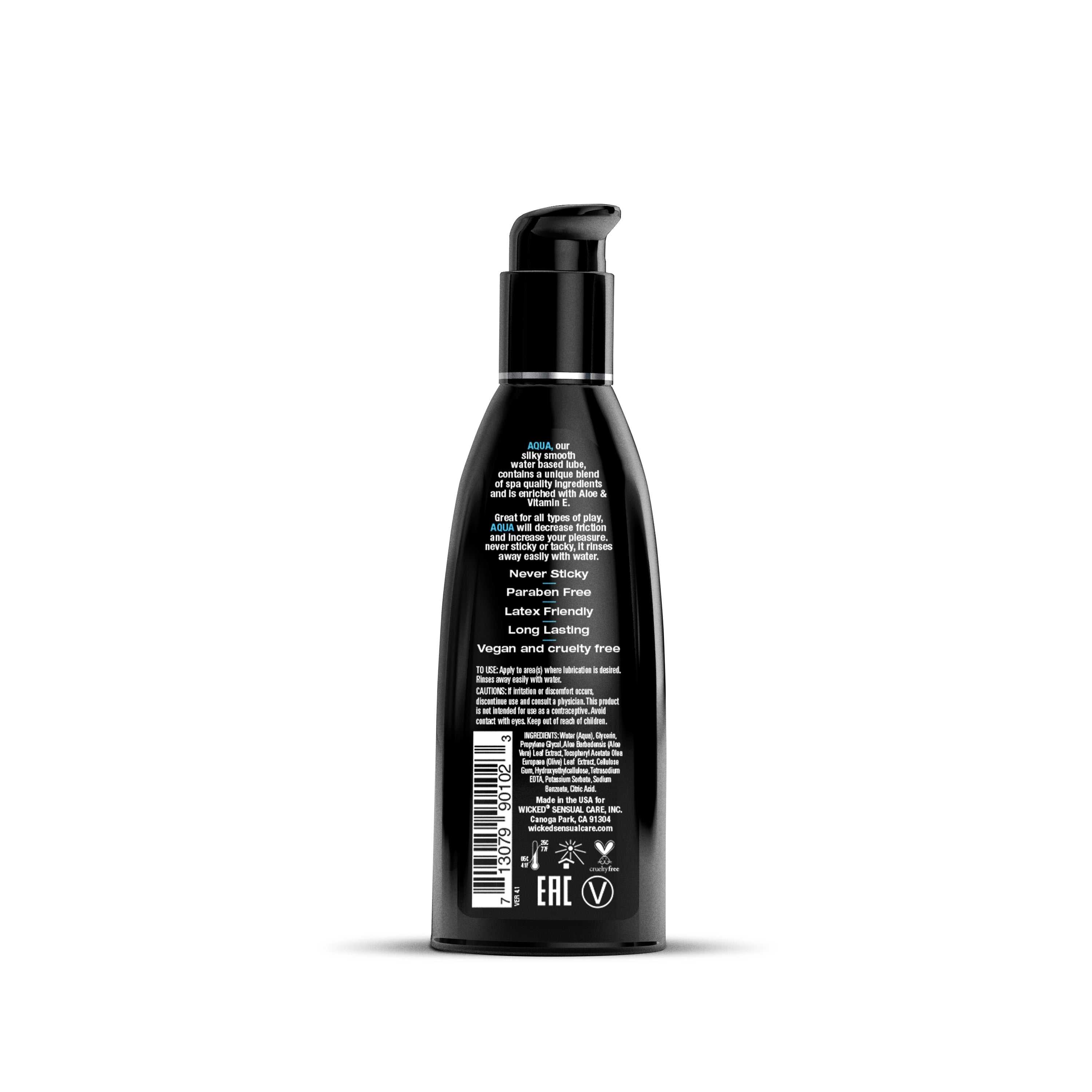 Wicked Aqua Water Based Fragrance Free LubricantWicked Aqua Water Based Fragrance Free Lubricant