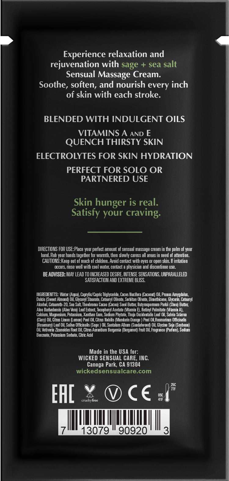 Wicked Sage + Sea Salt Massage CreamWicked Sage + Sea Salt Massage Cream