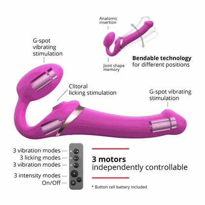 Strap-On-Me MULTI ORGASM VIBRATING BENDABLE STRAP-ONMULTI ORGASM VIBRATING BENDABLE STRAP-