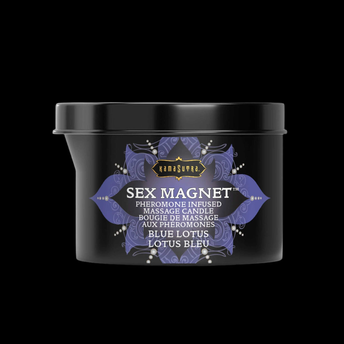 Kama Sutra Sex Magnet Massage Candle Blue Lotus (with pour spout) 6 oz