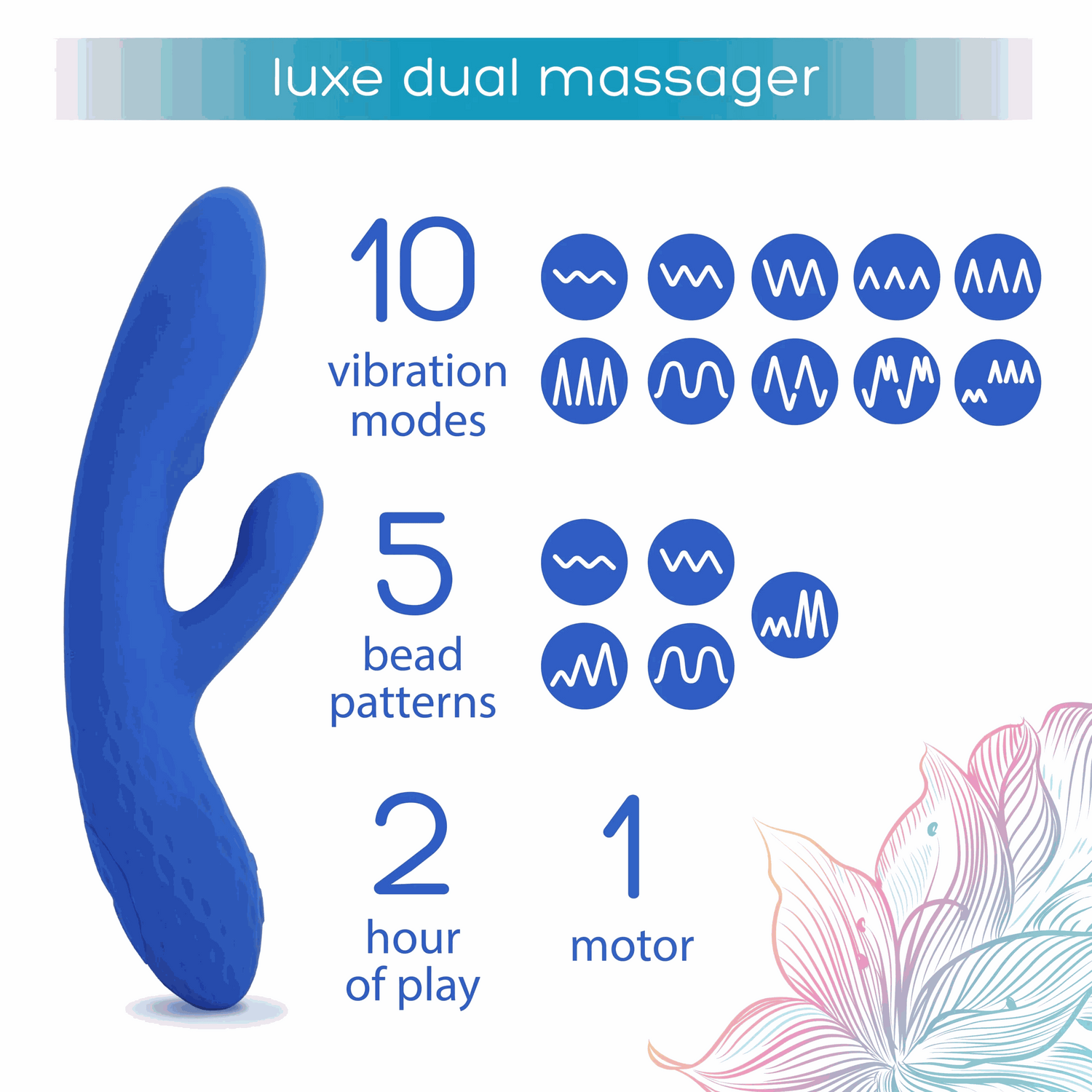 PlusOne Dual Luxe Rabbit VibratorPlusOne Dual Luxe Rabbit Vibrator