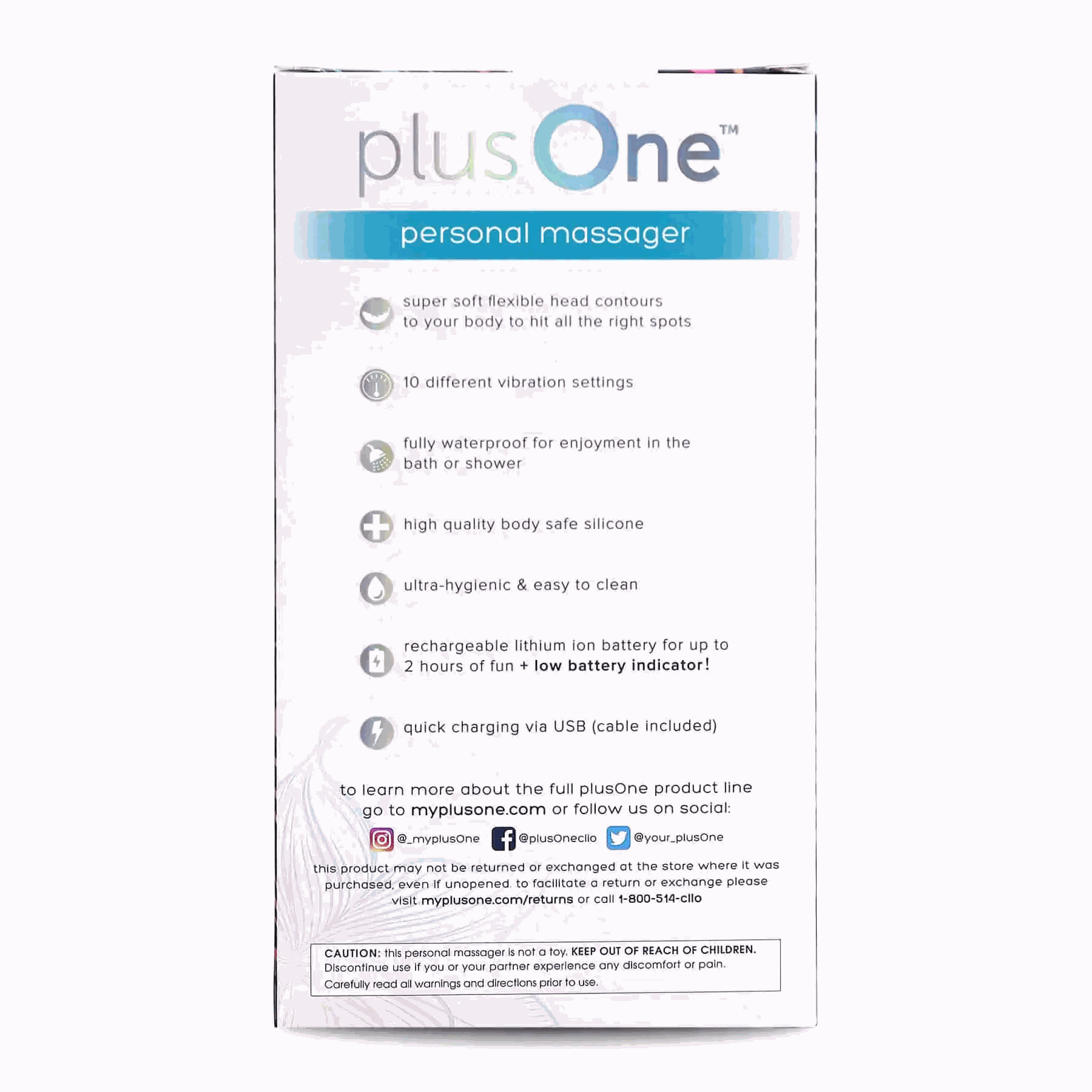 PlusOne Personal Massager Wand VibratorPlusOne Personal Massager Wand Vibrator