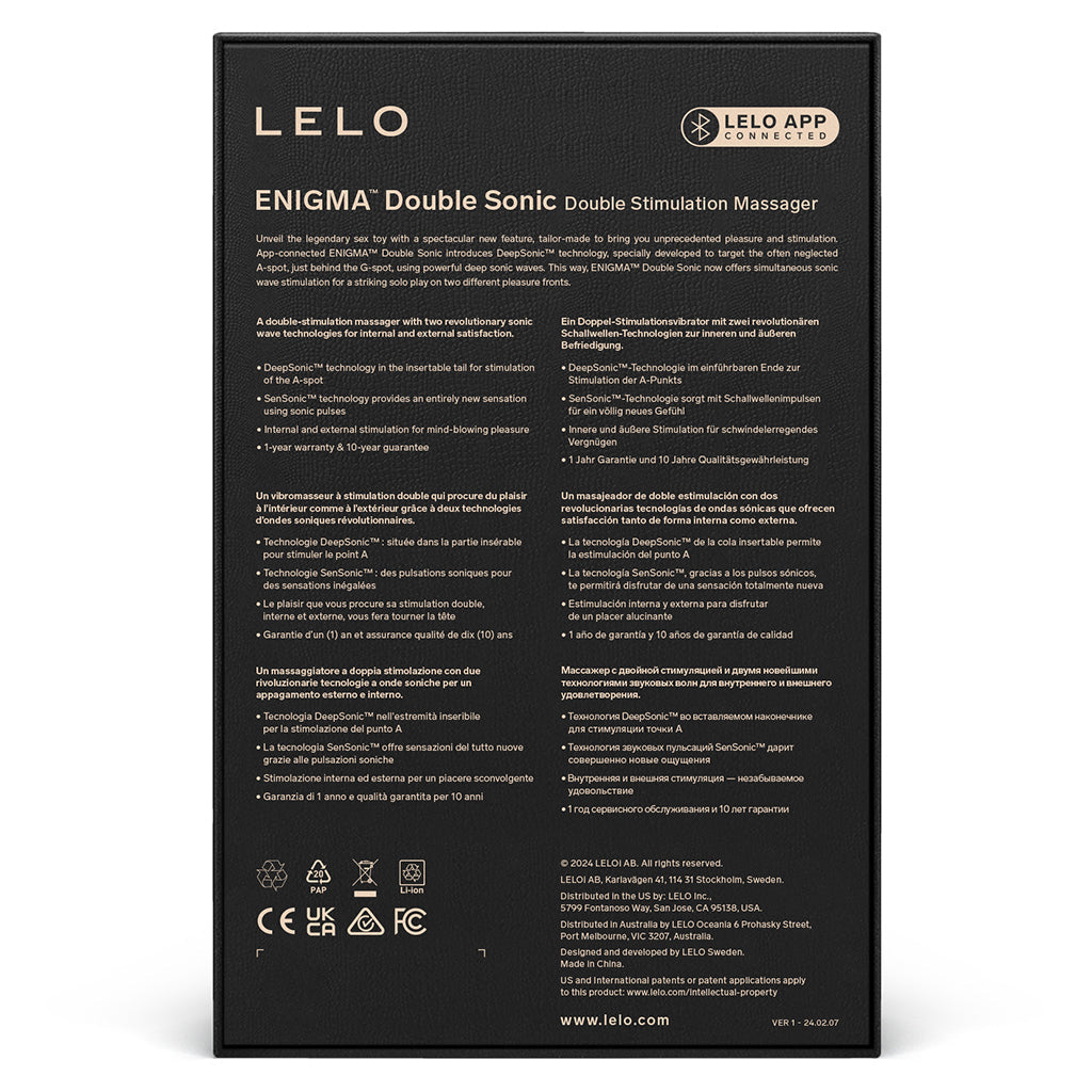 Lelo Enigma Double Sonic A-Spot VibratorLelo Enigma Double Sonic
