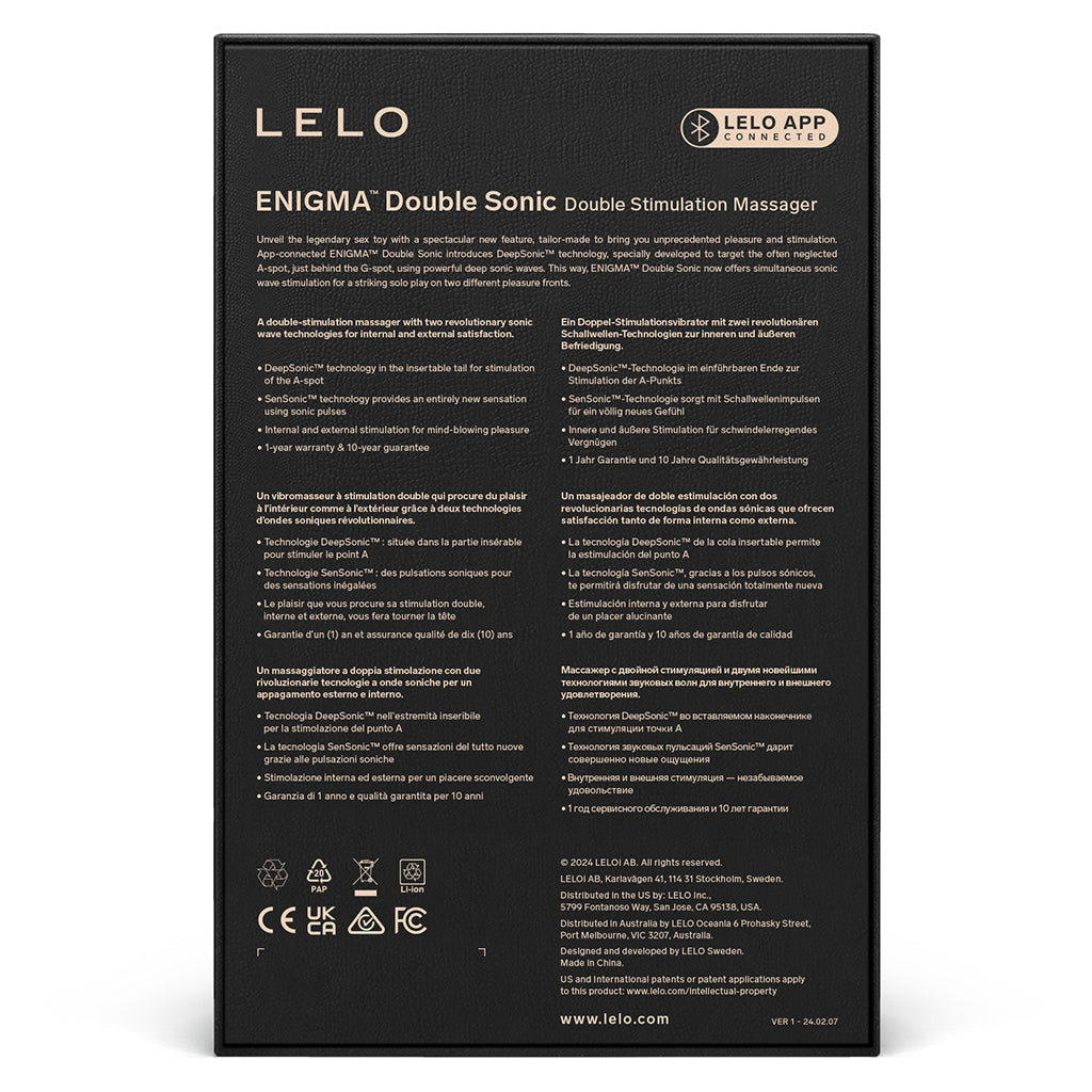Lelo Enigma Double Sonic A-Spot VibratorLelo Enigma Double Sonic