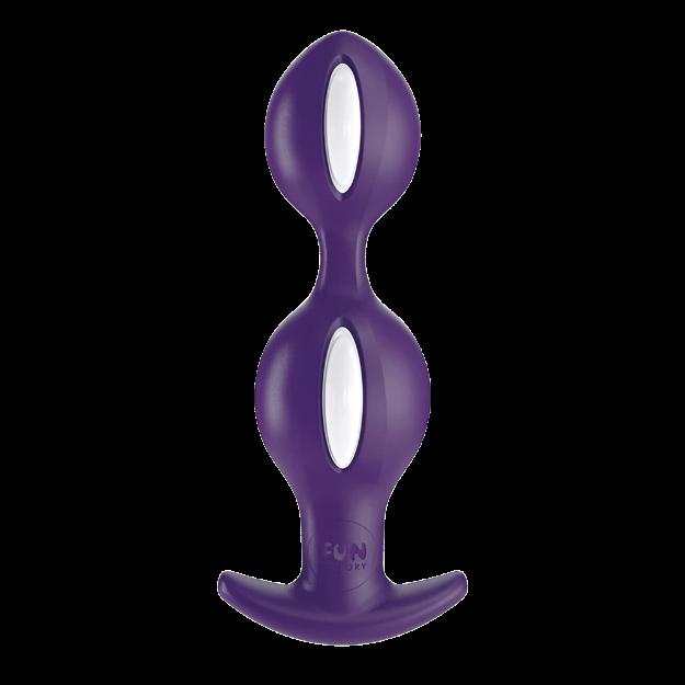Fun Factory B Balls Duo Reactive Anal Plug White/Dark VioletFun Factory