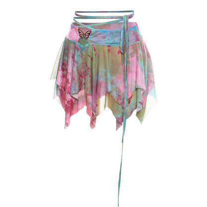 High Waist Lace-Up Tassel Set - Bare Midriff Three-PieceTassel Set - Bare Midriff