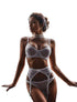 Three-Piece Sexy Lingerie Set with Garter Belt-Piece Sexy Lingerie Set