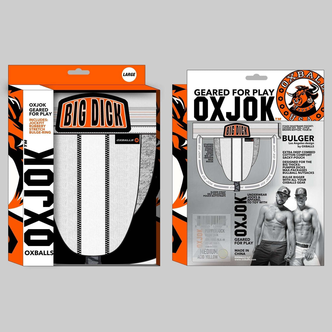 OXBALLS BULGER The Big Pouch Jock, WHITE SNOWBig Pouch Jock, WHITE SNOW