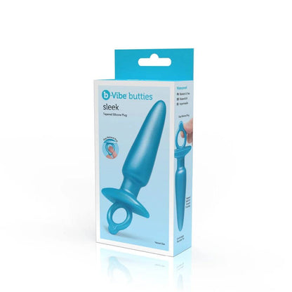 B-Vibe SLEEK BUTT PLUG Tapered Silicone NonVibrating Training ButtPlug