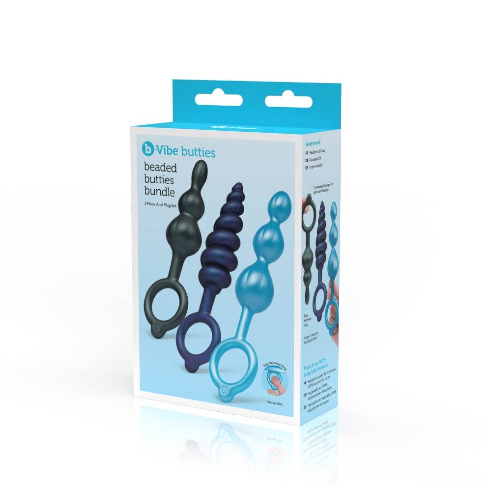 b-Vibe BEADED BUTTIES BUNDLE Silicone Anal Plugs Beads Anal Training 