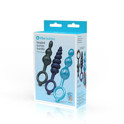 b-Vibe BEADED BUTTIES BUNDLE Silicone Anal Plugs Beads Anal Training 