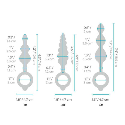 b-Vibe BEADED BUTTIES BUNDLE Silicone Anal Plugs Beads Anal Training 