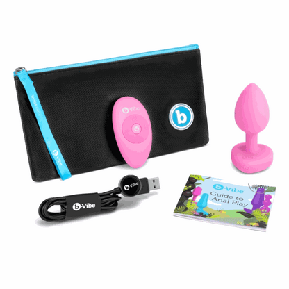 b-Vibe VIBRATING HEART PLUG S/M Vibrating Butt Plug-Vibe VIBRATING HEART PLUG