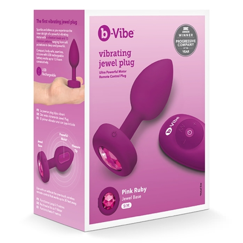 b-Vibe VIBRATING JEWEL PLUG | S/M Vibrating Butt Plug-Vibe VIBRATING JEWEL PLUG