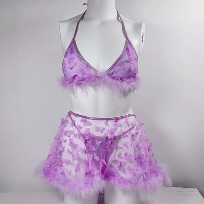 Butterfly Perspective Mesh Frayed Sexy OutfitButterfly Perspective Mesh Frayed Sexy Outfit