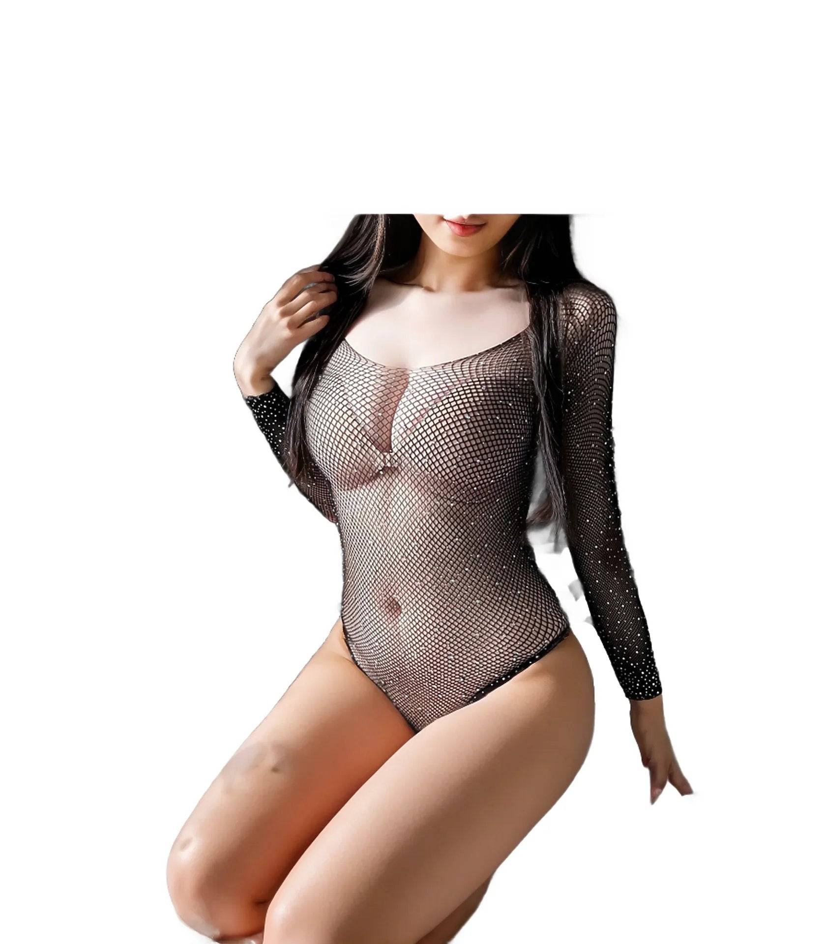 Sexy Lace Bow Lingerie with One-Piece StockingsSexy Lace Bow Lingerie