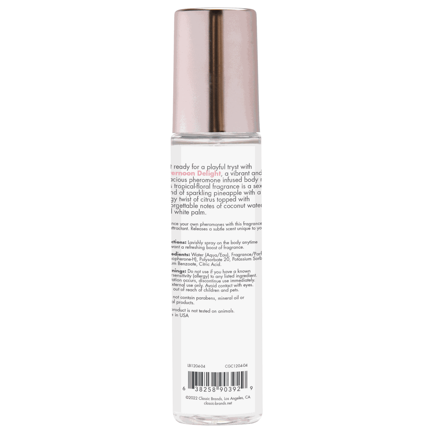 CG AFTERNOON DELIGHT Fragrance Body Mist with PheromonesCG AFTERNOON DELIGHT Fragrance Body Mist