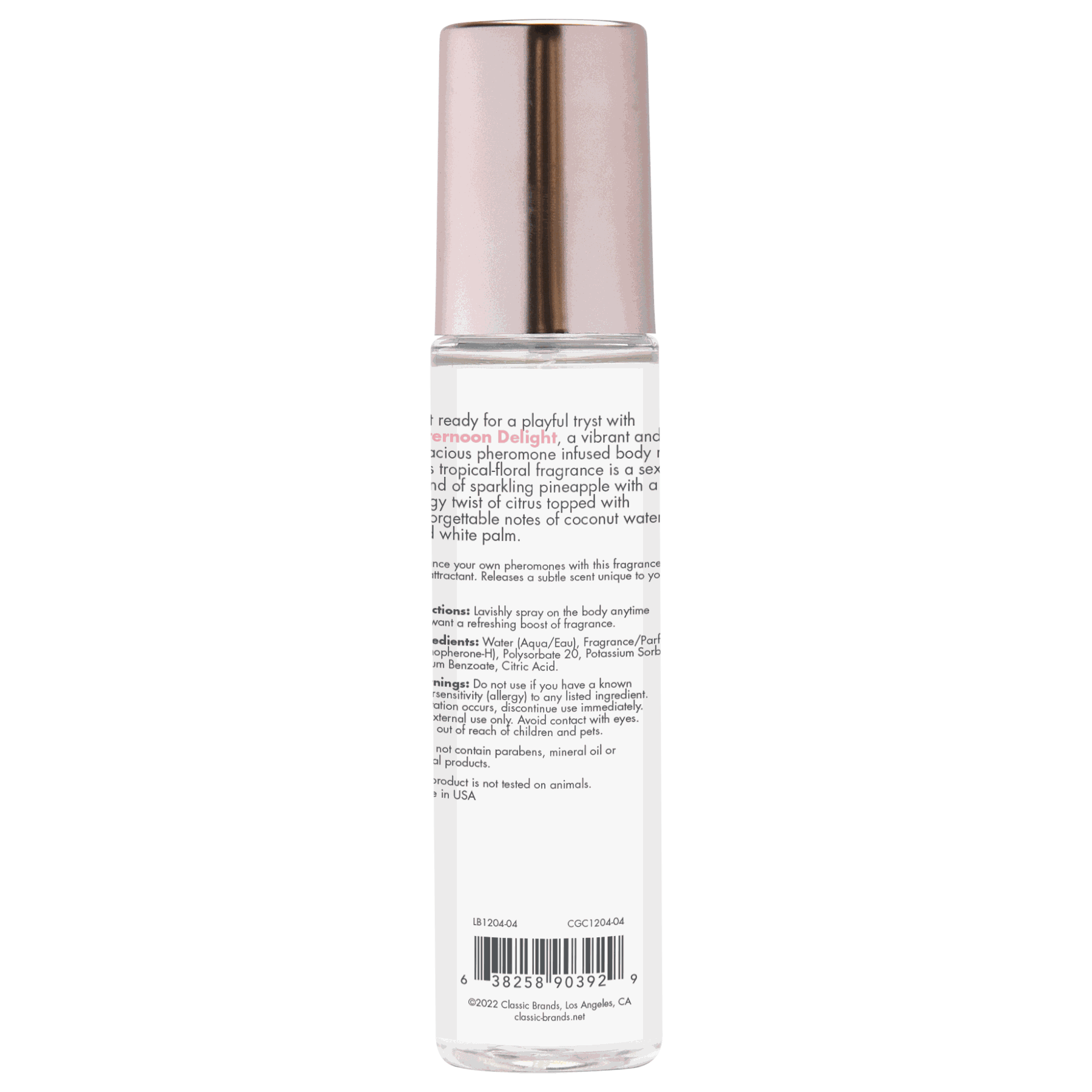 CG AFTERNOON DELIGHT Fragrance Body Mist with PheromonesCG AFTERNOON DELIGHT Fragrance Body Mist
