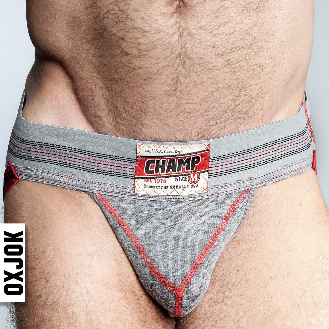 OXBALLS CHAMP Vintage Sweatshirt Jockstrap, GRAY HEATHEROXBALLS CHAMP Vintage Sweatshirt Jockstrap, GRAY HEATHER