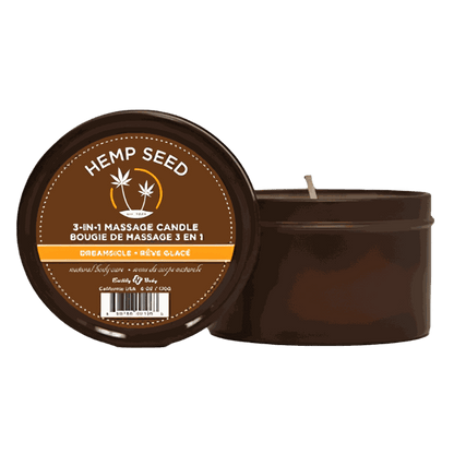 Earthly Body 3-in-1 Massage Candle 6 oz / 170 g-1 Massage Candle 6 oz / 170