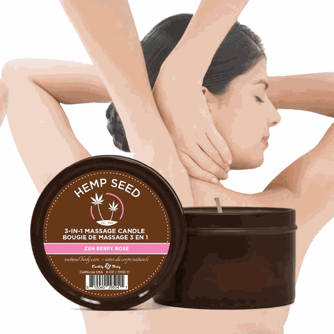 Earthly Body 3-in-1 Massage Candle 6 oz / 170 g-1 Massage Candle 6 oz / 170