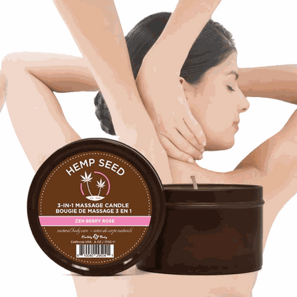 Earthly Body 3-in-1 Massage Candle 6 oz / 170 g-1 Massage Candle 6 oz / 170
