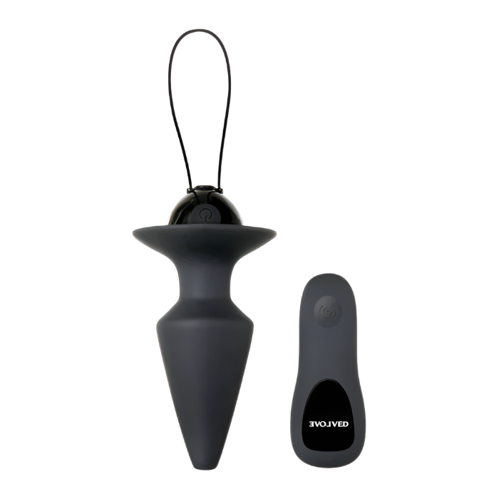 Evolved Plug &amp; Play Butt Plug Vibrator With Remote ControlEvolved Plug &amp; Play Butt Plug Vibrator
