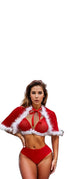 Christmas Lace Charm Backless Lingerie SetChristmas Lace Charm Backless Lingerie Set