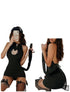 Cat Girl Hollow-Out Breast Exposure Slim Nightdress SetBreast Exposure Slim Nightdress Set