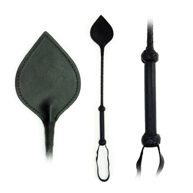 Fetissimo Riding Crop Spade Leather 18inFetissimo Riding Crop Spade Leather 18in