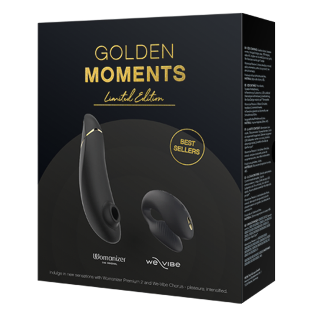 We-Vibe Womanizer Golden Moments Collection 2 Couples Vibrator-Vibe Womanizer Golden Moments Collection 2 Couples Vibrator