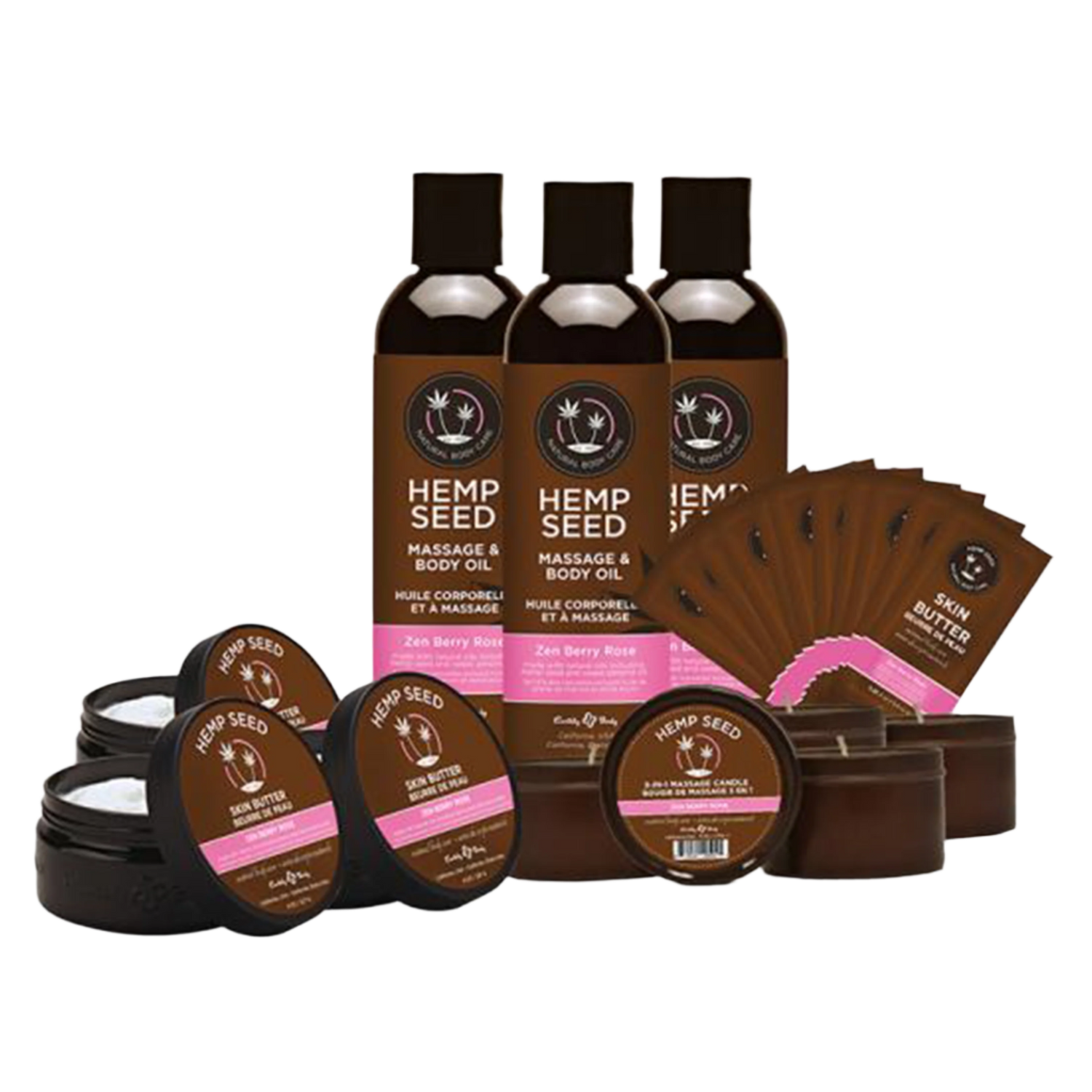 Earthly Body Fragrance Prepack Zen Berry Rose 3 Skin Butter &amp; Massage Earthly Body Fragrance Prepack Zen Berry Rose 3 Skin Butter &amp; Massage Oil 8 fl oz / 237 ml