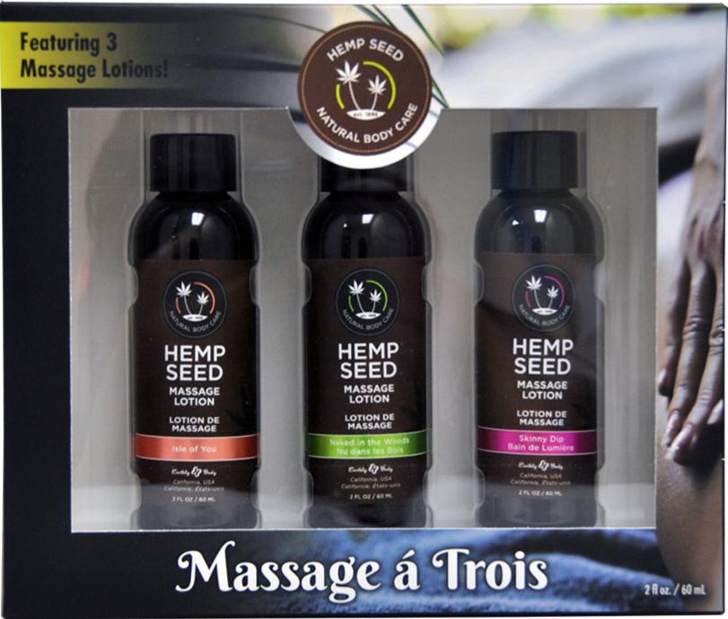 Earthly Body Hemp Seed Massage-a-Trois Gift SetEarthly Body Hemp Seed Massage-
